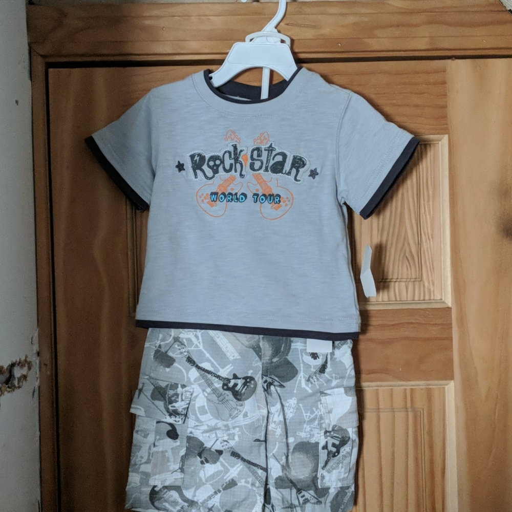 18M signature Rockstar shirt and short set